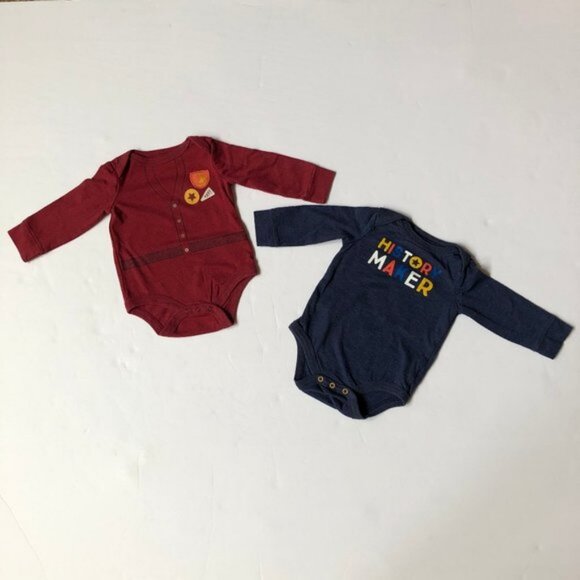 Lot of 7 long sleeve onesies infant baby boy size 3 Months - Picture 2 of 8